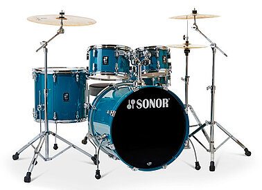 Sonor AQ1 Studio 5pc Birch Drum Set Caribbean Blue 20-KIT