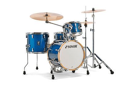Sonor AQX Jungle 4-Piece 16|13|10|13S Poplar Shell Pack - Blue Ocean Sparkle