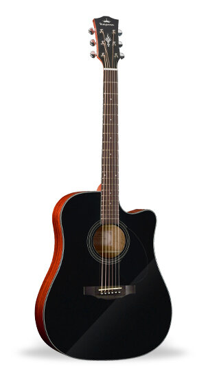 Kepma D3-130ABK Matte Black Dreadnought Guitar