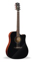 Kepma D3-130ABK Matte Black Dreadnought Guitar