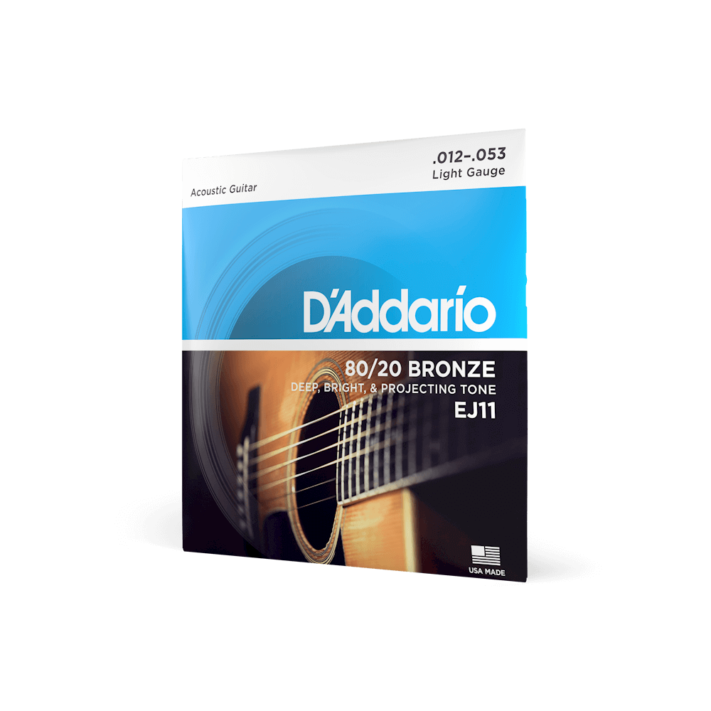 D'Addario EJ11 Acoustic Guitar Strings - 80/20 Bronze, Light