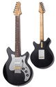 Eastman Fullertone DC'62 Solid-Body Electric Guitar Moss Black - Roasted Black Limba