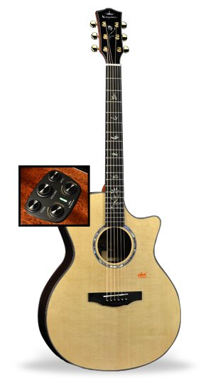 Kepma Elite GA1-120A All-Solid Grand Auditorium Acoustic-Electric Guitar Natural - AcoustiFex