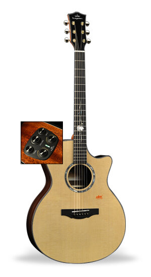 Kepma Elite GA2-120A Grand Auditorium Acoustic-Electric Guitar Natural - AcoustiFex