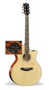 Kepma Elite GA2-131A Grand Auditorium Acoustic-Electric Guitar Natural - AcoustiFex