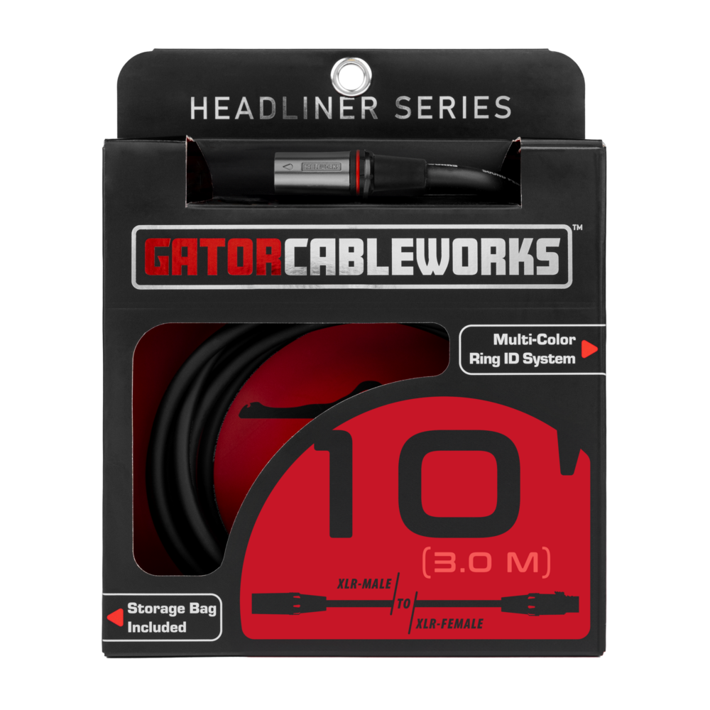 Gator Headliner 10 Foot XLR Microphone Cable