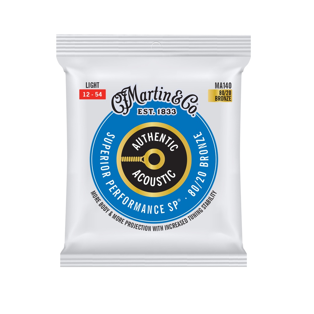 Martin Authentic Acoustic SP Guitar Strings 80/20 Bronze - Light