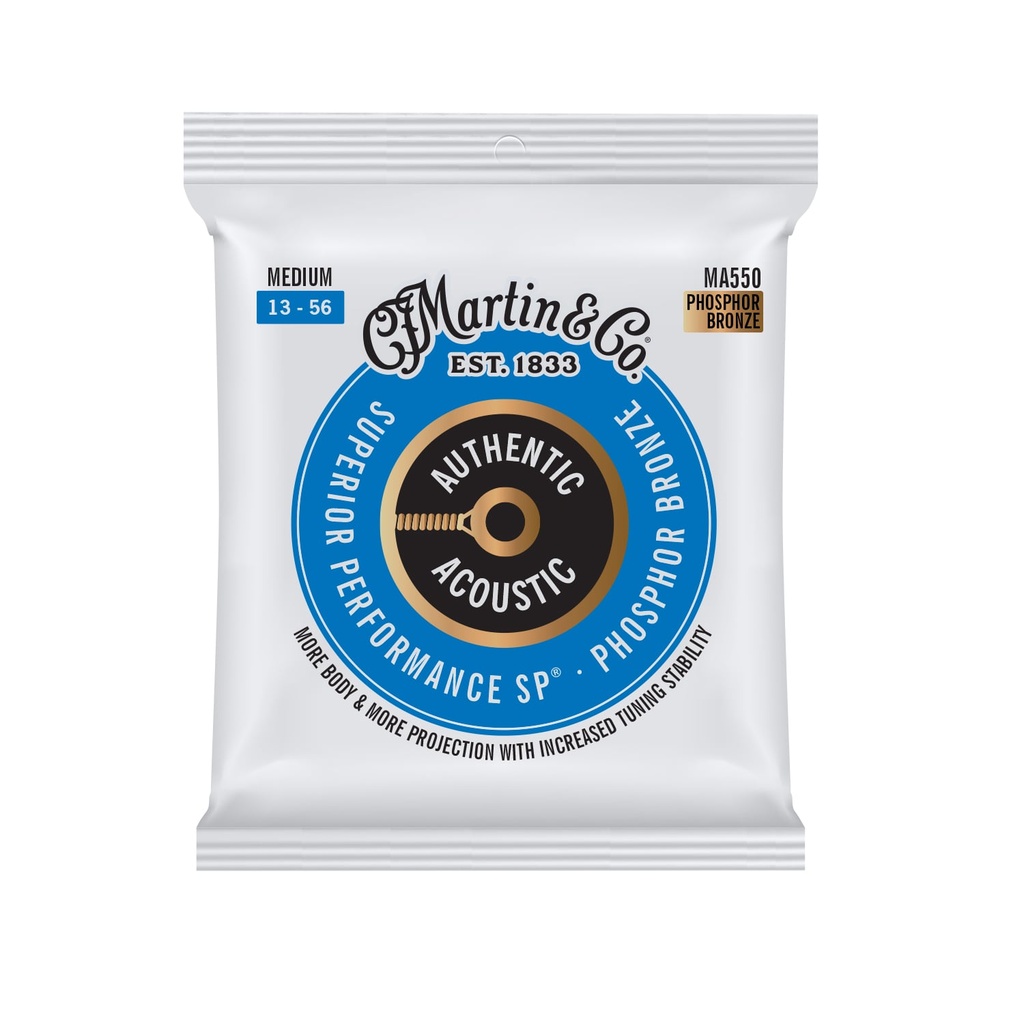 Martin Authentic Acoustic SP Guitar Strings Phosphor Bronze - Medium