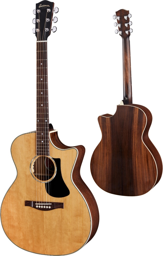 Eastman PCH2 Grand Auditorium Acoustic-Electric Guitar Natural - Sitka Spruce/Laminated Rosewood