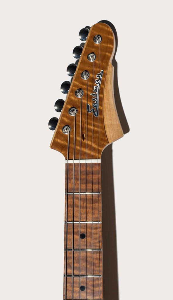 D'Ambrosio SC'54 in Amber Natural with a black pickguard