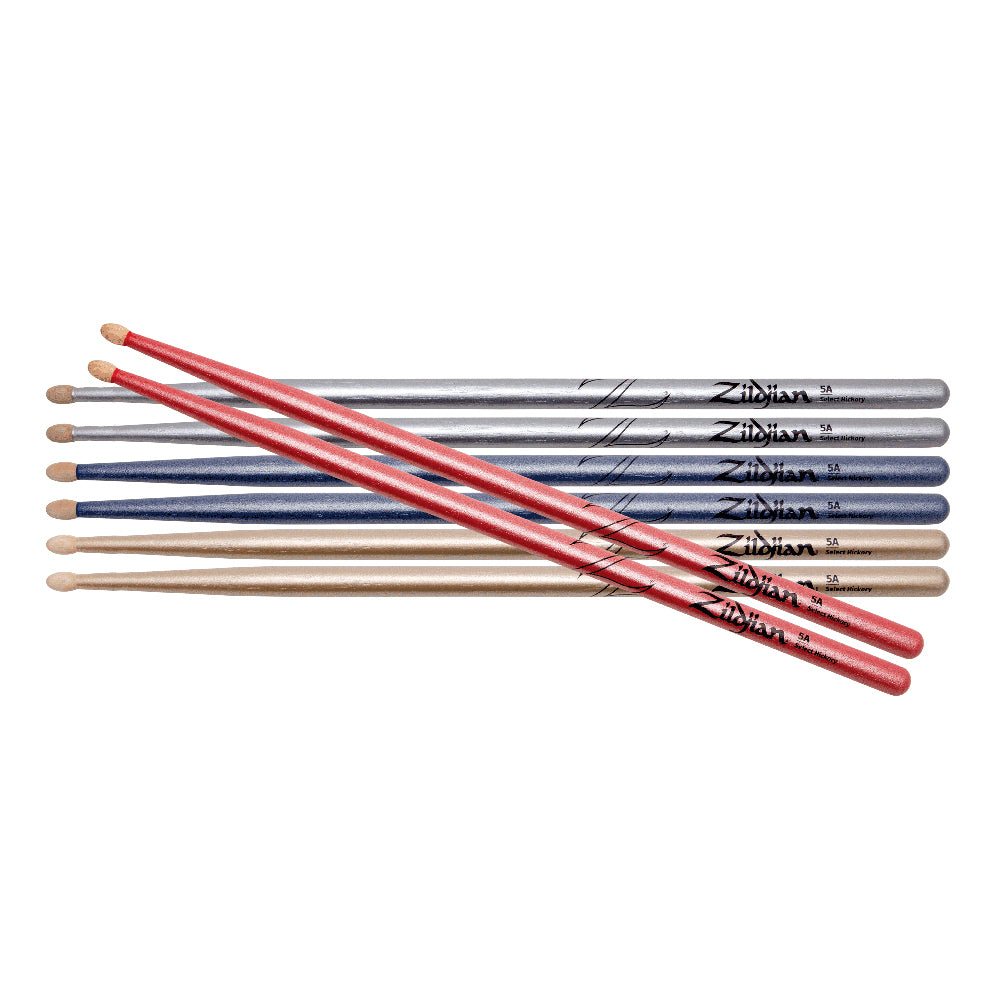 Zildjian 5A Chroma Series Drumsticks 4 Pack