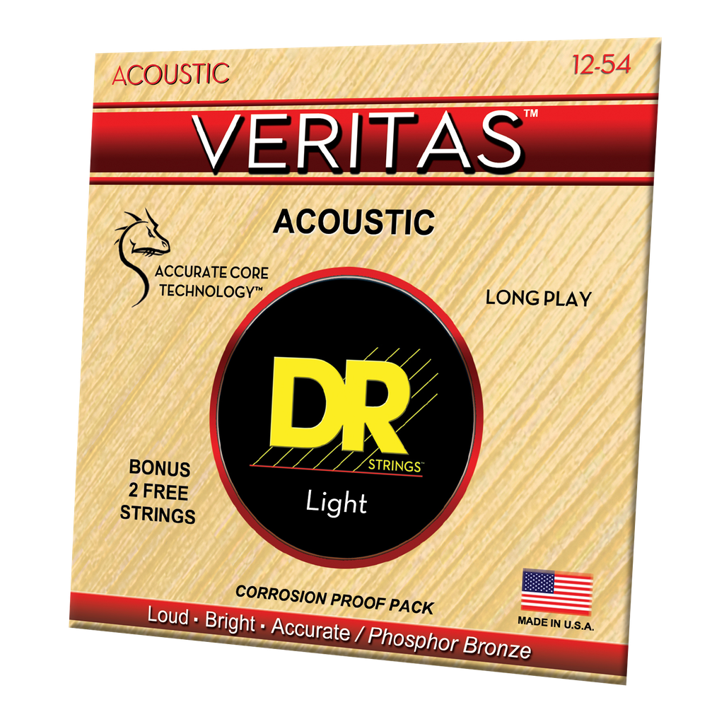 DR Strings Veritas Phosphor Bronze Acoustic Strings Custom Light 11-50