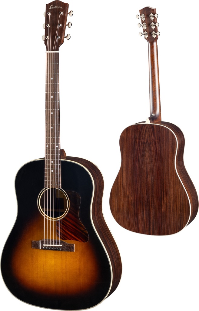 Eastman E20 Sloped Shoulder Dreadnought Acoustic Guitar Sunburst Thermo Cure - Adirondack Spruce/Rosewood