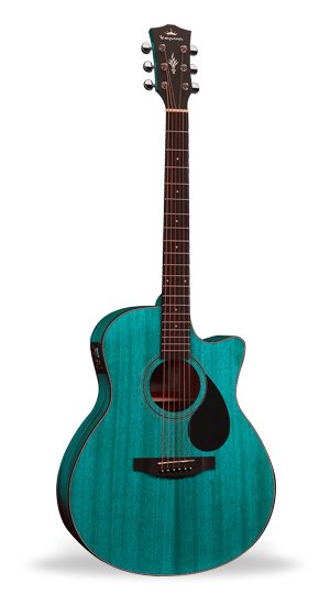 Kepma GA3-130KBL Matte Transparent Blue Grand Auditorium Guitar