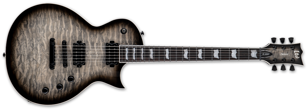 ESP LTD EC-1000T CTM QM Electric Guitar - Charcoal Burst