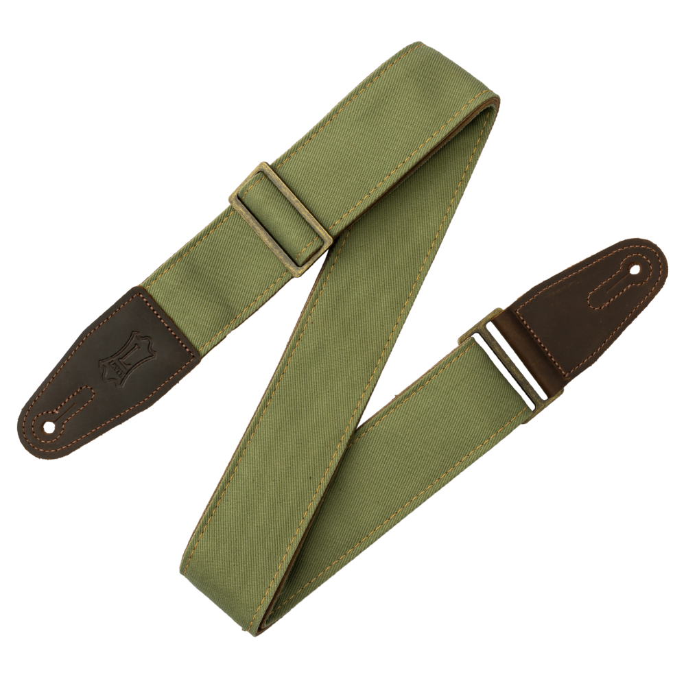 Denim Guitar Strap - Green
