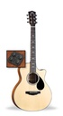 Kepma FC Mini FCM-SMA 3/4 Size Cutaway Acoustic-Electric Guitar Natural - AcoustiFex K-10 Pro