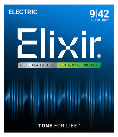 Elixir Electric OPTIWEB 8-String Light 10-74 Nickel Plated Steel Strings