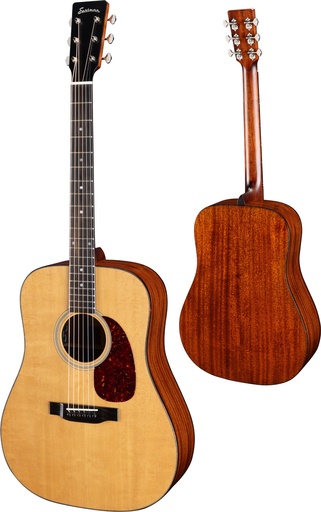 [E1D-DLX] Eastman E1 Deluxe Dreadnought Acoustic Guitar Natural - Sitka Spruce/Sapele