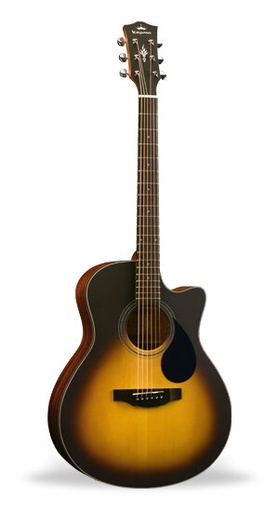 [GA3-130ASB] Kepma GA3-130ASB Sunburst Matte Grand Auditorium Acoustic Guitar