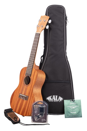 [KA-15C-BNDL] Kala Satin Mahogany Concert Ukulele - Bundle