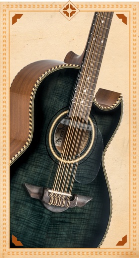 [LBQ1EBF] H Jimenez El Estandar Bajo Quinto Black Flame Maple