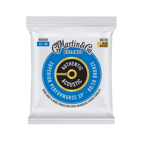 [MG-41Y18MA150] Martin Authentic Acoustic SP Guitar Strings 80/20 Bronze - Medium