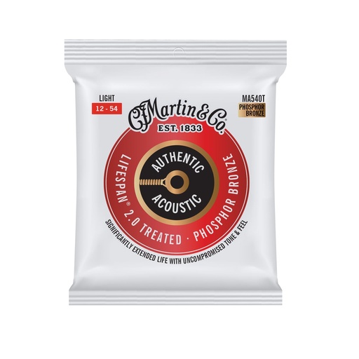[MG-41Y18MA540T] Martin Authentic Acoustic Lifespan 2.0 Guitar Strings Phosphor Bronze - Light