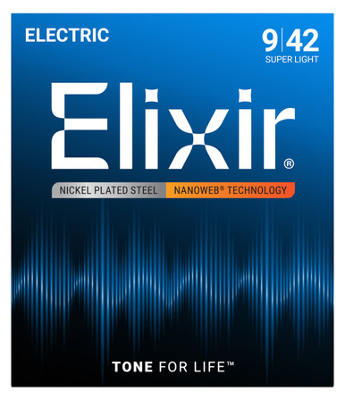 [NWNS1046-12052] Elixir Electric Nickel Plated Steel Nanoweb Guitar Strings - Light, 10-46