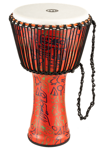 [PADJ1-XL-F] Meinl 14" Rope Tuned Travel Djembe Pharaoh Script