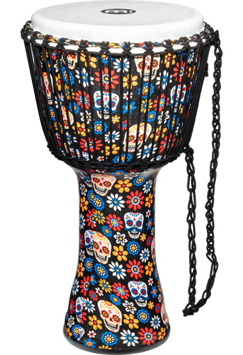 [PADJ7-L-F] Meinl 12" Rope Tuned Travel Djembe Day of the Dead