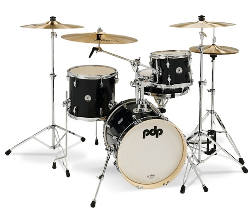 [PDNY1604BO] PDP New Yorker 4-Piece 16|13|10|14S Poplar Shell Pack - Black Onyx Sparkle