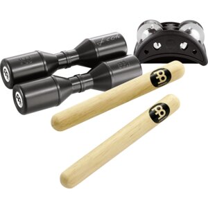 [PP-1] Meinl Percussion Pack: Cl1HW, SH4BK, CFJS2S-Black