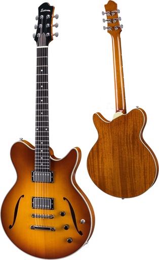 [ROMEO-CALIFORNIA] Eastman Romeo California Thinline Semi-Hollow Electric Guitar Goldburst - Flame Maple Laminate/Mahogany Laminate
