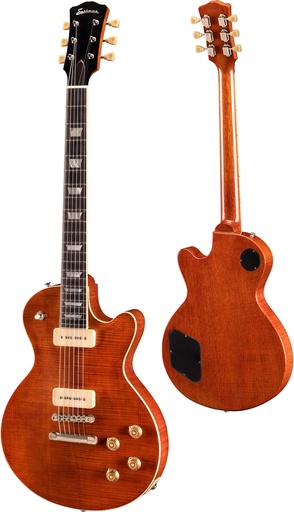[SB56/TV-AMB] Eastman SB56 Truetone Varnish Solid-Body Electric Guitar Amber - Carved Maple/Okoume