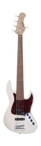[SME21HP5 28R OKU FR] MetroExpress 21-Fret P/J 5 String, Olympic White High Polish, Morado Fingerboard