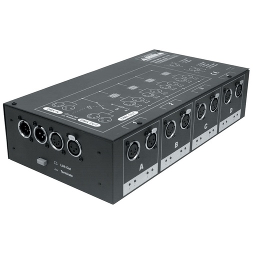 [TMP56651] Elation 1U Powered DMX Splitter with Electrically Isolated XLR Output Ports