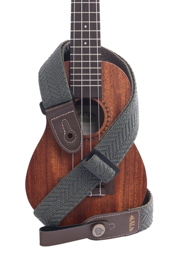 [STP-HOLV] Kala Olive Herringbone Handmade Ukulele Strap