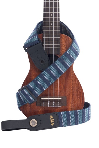 [STP-SBLUE] Kala Blue Stripe Handmade Ukulele Strap