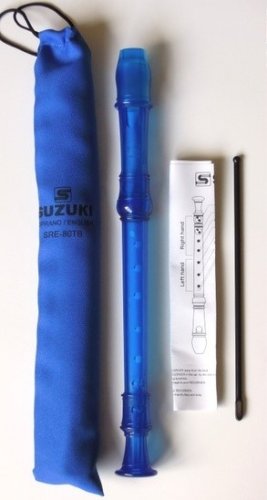 [SRE-80TB-U] Suzuki 3-Piece English Recorder - Blue