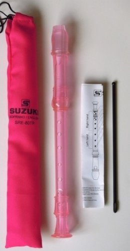 [SRE-80TP-U] Suzuki 3-Piece English Recorder - Pink