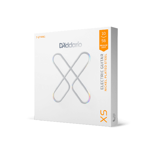 [XSE1056] D'Addario 10-56 7-String Electric Guitar Strings - XS Nickel Plated Steel Coated, Regular Light