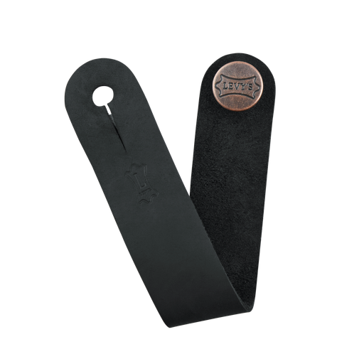 [MM18CH-BLK] Levy's Brown Leather Headstock Strap