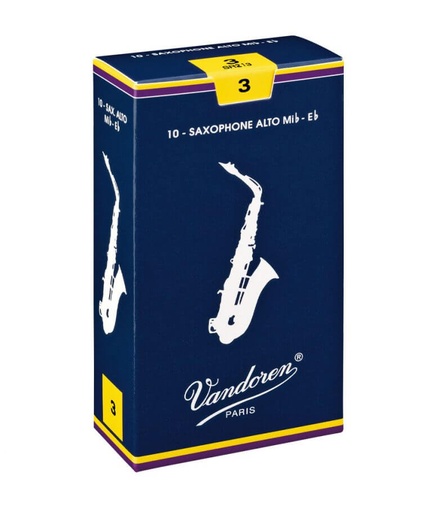 [SR213-U] Vandoren SR213 Traditional Alto Saxophone Reed - 3 (Box of 10)