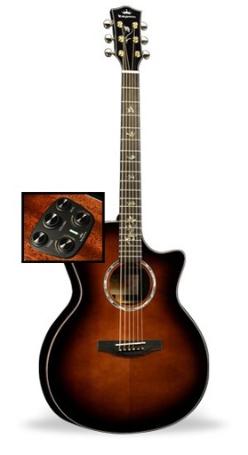 [GA1-120AAB] Kepma GA1-120AAB Grand Auditorium Guitar - Antique Burst