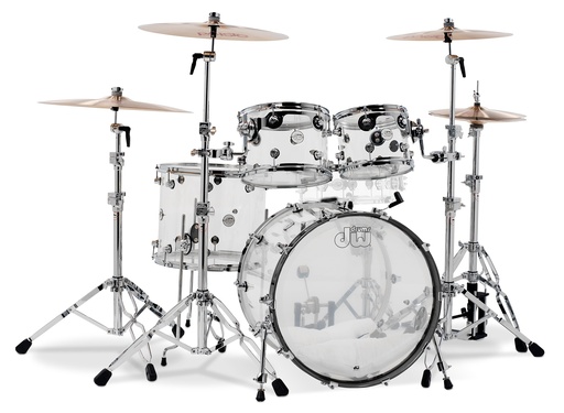 [DDAC2214CL-KIT] DW Design 4-piece Drum-Kit Clear Acrylic - Chrome
